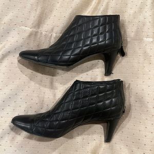 Chanel black booties size 39.5.  AUTHENTIC